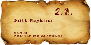 Quitt Magdolna névjegykártya