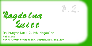 magdolna quitt business card